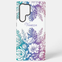 Vintage Pastellfarben, Blumenmuster