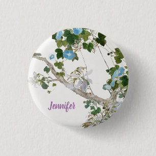 Vintage Pastellfarben im asiatischen Stil, florali Button