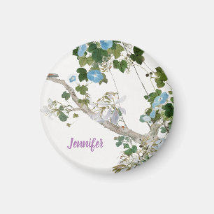 Vintage Pastellfarben im asiatischen Stil, florali Magnet