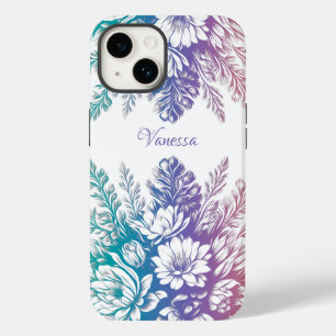 Vintage Pastellfarbene Blumendesign Case-Mate iPhone 14 Hülle