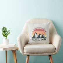 Vintage Pastellgebirge nennen Monogramm grau