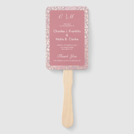 Vintage Pastellrosa Silberblume Fächer