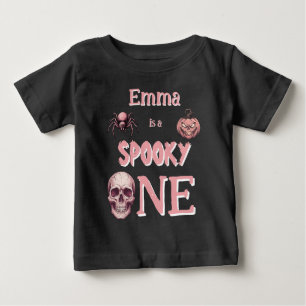 Vintage Pastellrosa "Spooky One" Benutzerdefiniert Baby T-shirt