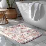 Vintage Pastellrosen Badematte<br><div class="desc">Schöne astel rosa Vintage Rose nahtlos Muster.</div>