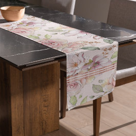 Vintage Pastellrosen Kurzer Tischläufer