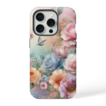 Vintage Pastellrosen mit Schmetterling