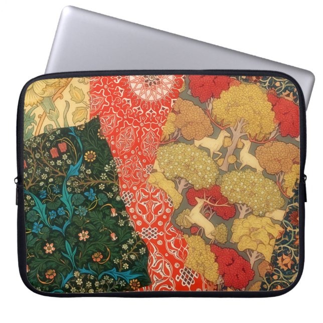 Vintage Patchwork Collage Art Laptop Cover Sleeve (Vorderseite)