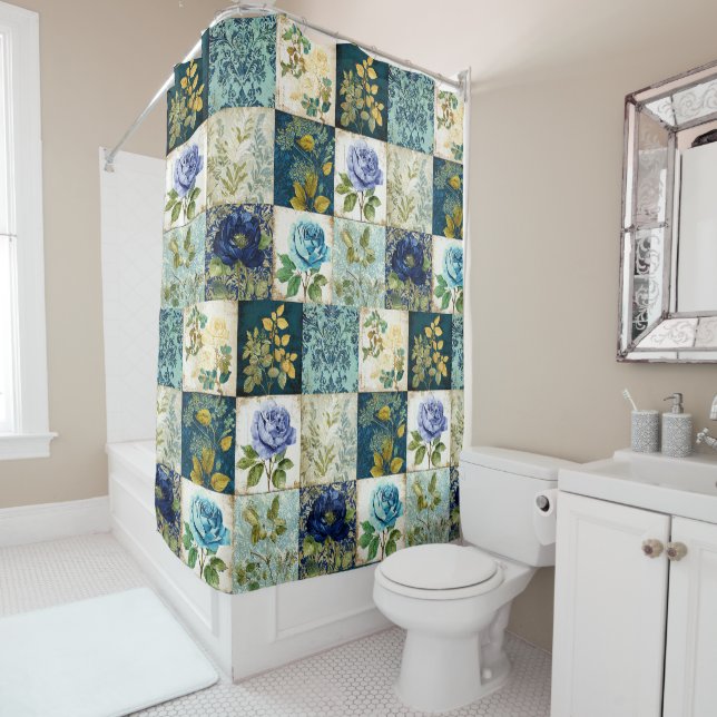 Vintage Patchwork-Duschvorhang Duschvorhang (Beispiel)
