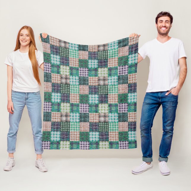 Vintage-Patchwork-Flanelldecke Fleecedecke (Beispiel)