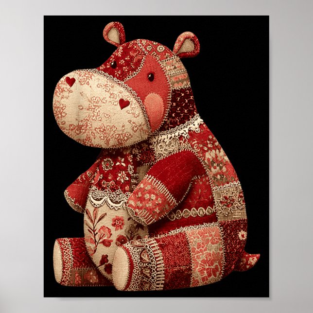 Vintage Patchwork Hip Cute Boho Nursery  Poster (Vorne)