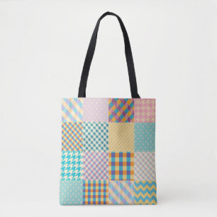 Vintage-Patchwork: Nahtloser Textilhintergrund