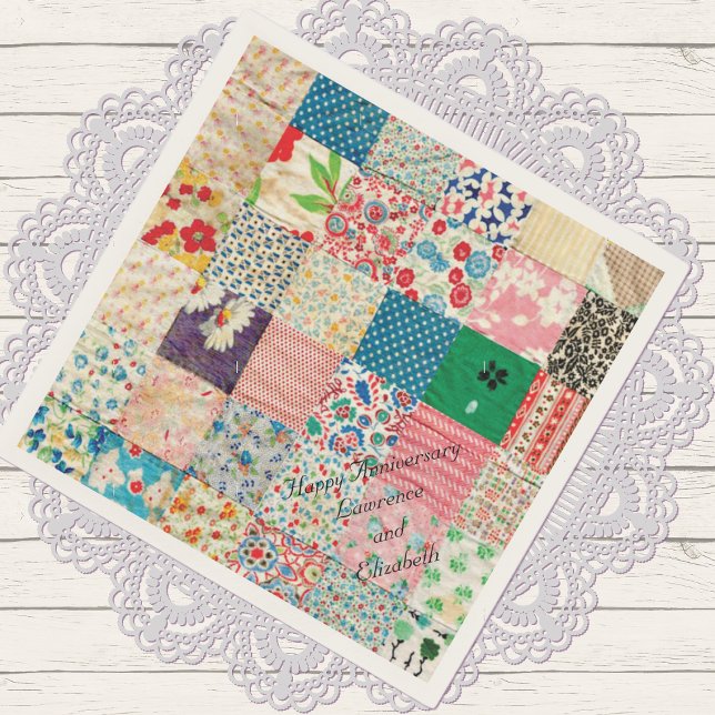 Vintage-Patchwork-Print-Papier-Servietten Serviette (Von Creator hochgeladen)