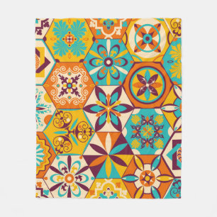 vintage Patchwork-Quilt-Muster. Vintage-Dekor Fleecedecke