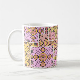 Vintage-Patchwork-Quilt-Muster. Vintage-Dekorativ Kaffeetasse