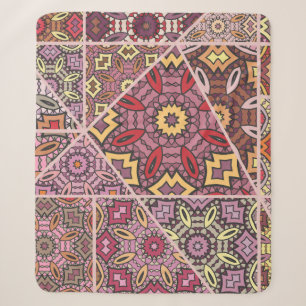 Vintage-Patchwork-Quilt-Muster. Vintage-Dekorativ Sherpadecke