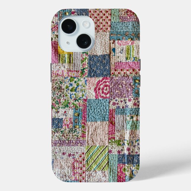 Vintage Patchwork Quilt phone case (Rückseite)