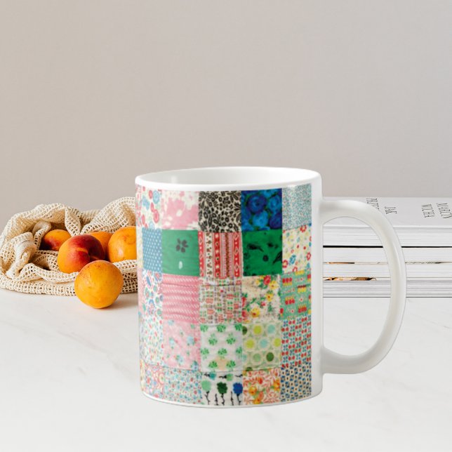 Vintage Patchwork-Quilt-Tasse Kaffeetasse (Von Creator hochgeladen)
