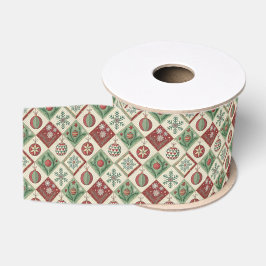 Vintage-Patchwork-Quilted-Christmas-Muster Ripsband