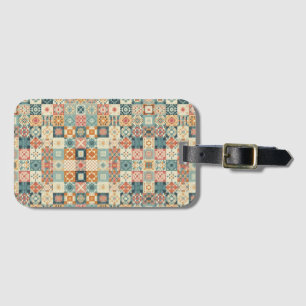 Vintage, patchwork-quilten-Look Gepäckanhänger