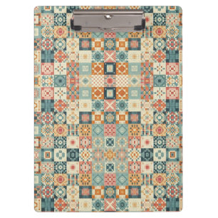 Vintage, patchworkartiger Quilt-Look Klemmbrett