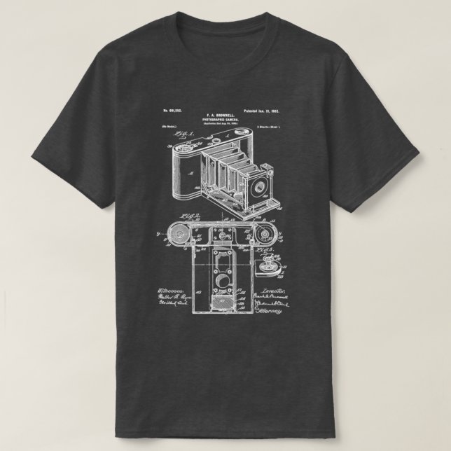 Vintage Patentschrift 1902 Kamera  T-Shirt (Design vorne)