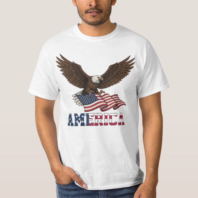 Vintage Patriotic Eagle T-Shirt (Vorderseite)