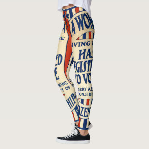 Vintage Patriotisch, Eine Frau ist registriert, um Leggings