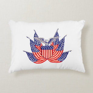 Vintage patriotische amerikanische Flagge, 4. Juli Dekokissen