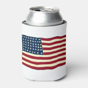 Vintage patriotische amerikanische Flagge, 4. Juli Dosenkühler