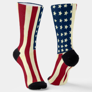 Vintage patriotische amerikanische Flagge, 4. Juli Socken