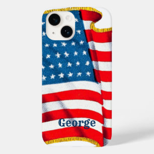 Vintage Patriotische Amerikanische Flagge, Amerika Case-Mate iPhone 14 Hülle