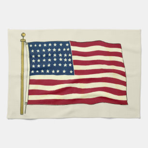 Vintage Patriotische Amerikanische Flagge, Amerika Geschirrtuch