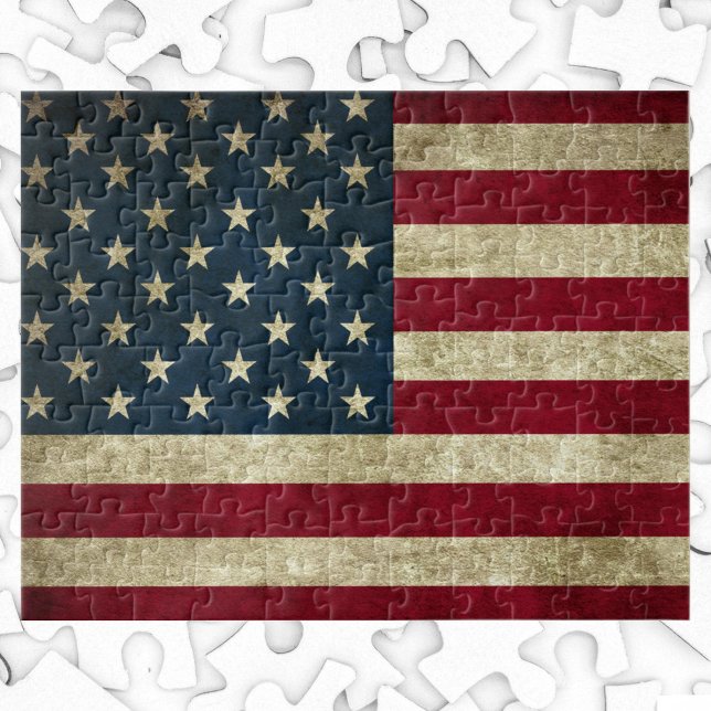 Vintage Patriotische Amerikanische Flagge, Amerika Puzzle (Von Creator hochgeladen)