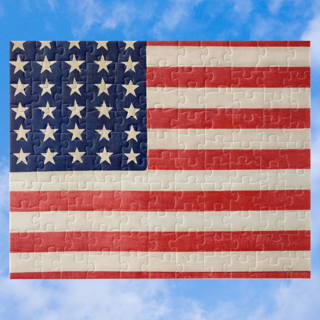 Vintage Patriotische Amerikanische Flagge, Amerika Puzzle (Von Creator hochgeladen)