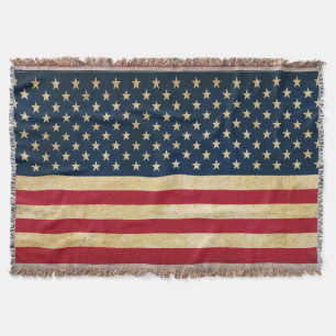 Vintage patriotische amerikanische Flagge Decke