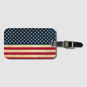 Vintage patriotische amerikanische Flagge Gepäckanhänger
