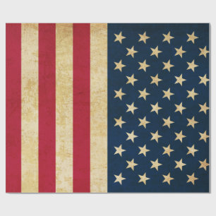 Vintage patriotische amerikanische Flagge Geschenkpapier