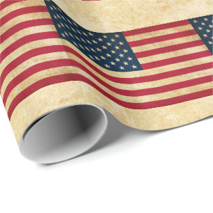 Vintage patriotische amerikanische Flagge Geschenkpapier