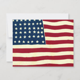 Vintage patriotische amerikanische Flagge, Party E Einladung