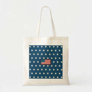 Vintage-patriotische amerikanische Flagge-Tasche Tragetasche