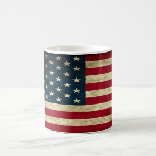 Vintage patriotische amerikanische Flagge Tasse