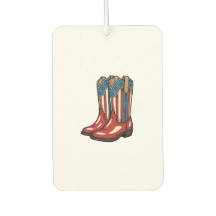 Vintage patriotische Cowgirl-Stiefel Western-Shirt Autolufterfrischer