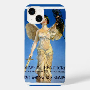 Vintage patriotische Engel-Frau, Kriegsanleihen ka Case-Mate iPhone 14 Hülle