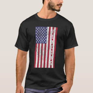 Vintage patriotische Fencing American Flag Graphic T-Shirt