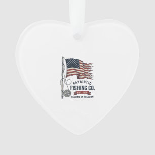 Vintage patriotische Fischerei-Flagge Vektor-Desig Ornament