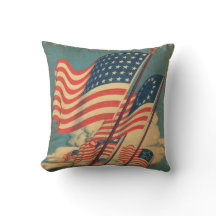 Vintage patriotische Flagge Kissen