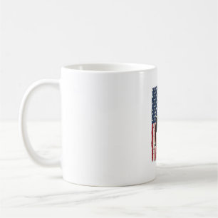 Vintage patriotische Französische Bulldogge-Flag-S Kaffeetasse
