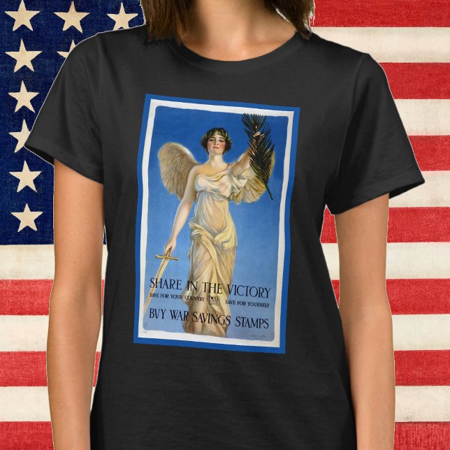 Vintage Patriotische Frau Engel, Kaufen Kriegsanle T-Shirt (Von Creator hochgeladen)