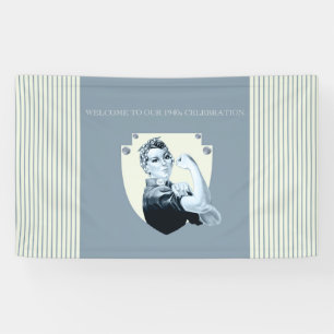 Vintage patriotische Frauenretro der 40er Jahre Banner