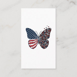 Vintage patriotische Friedensschmetterling-Vektor  Visitenkarte